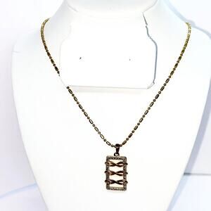 925 Gold Plated Rhinestone Infinity Necklace